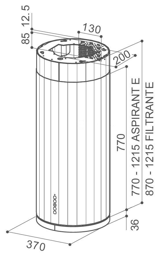 Вытяжка островная Faber CORINTHIA ISOLA EV8P WH MATT/TS A37 110.0456.219